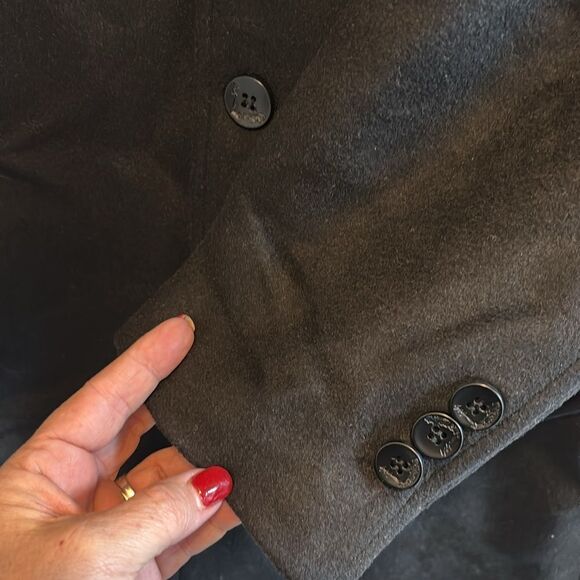Chouyatou Notched Collar 2 Button Slim Wool Blend Trench Overcoat medium NWOT - Picture 3 of 9